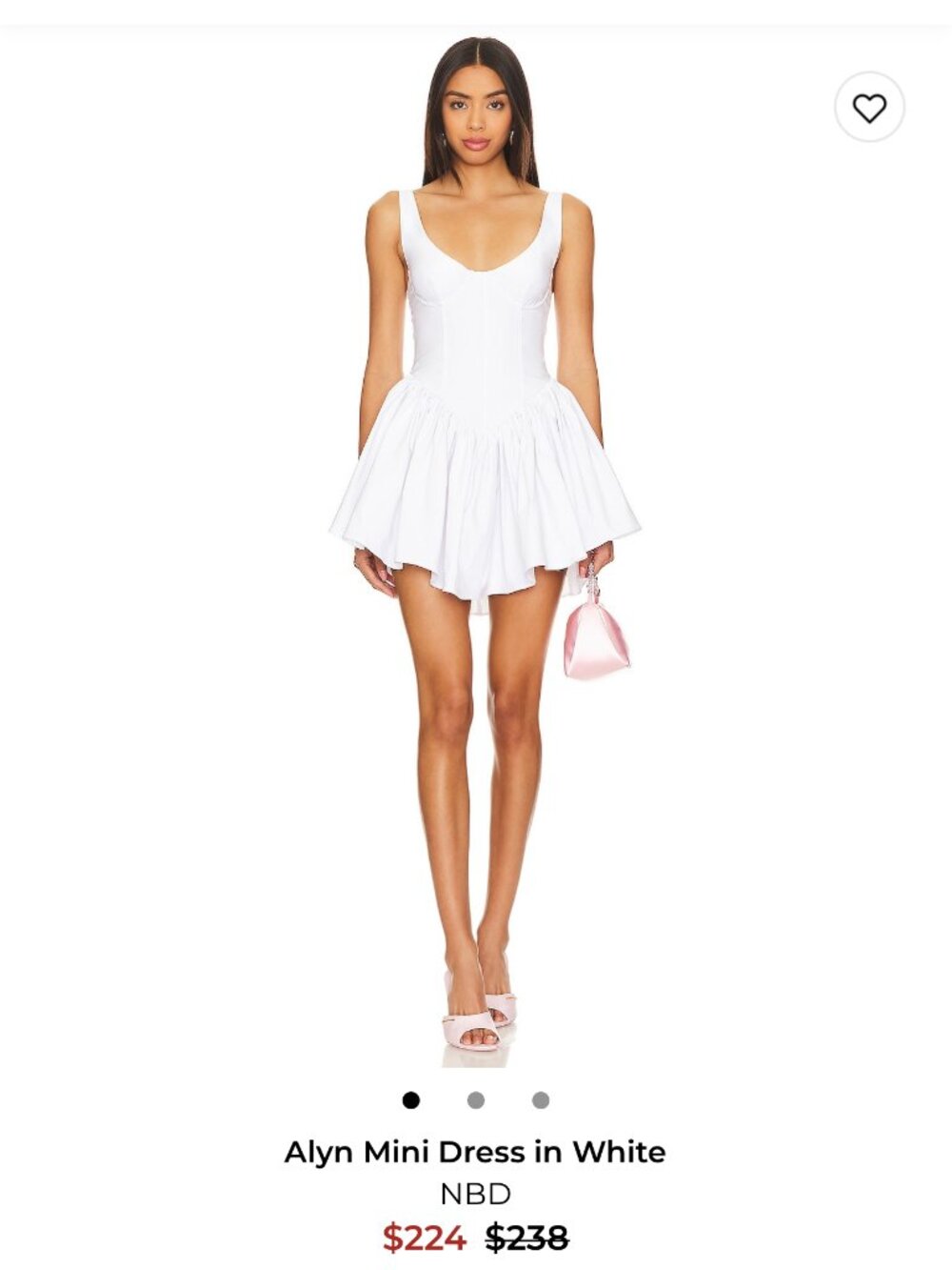 NBD Alyn Mini Dress in White – Size Small